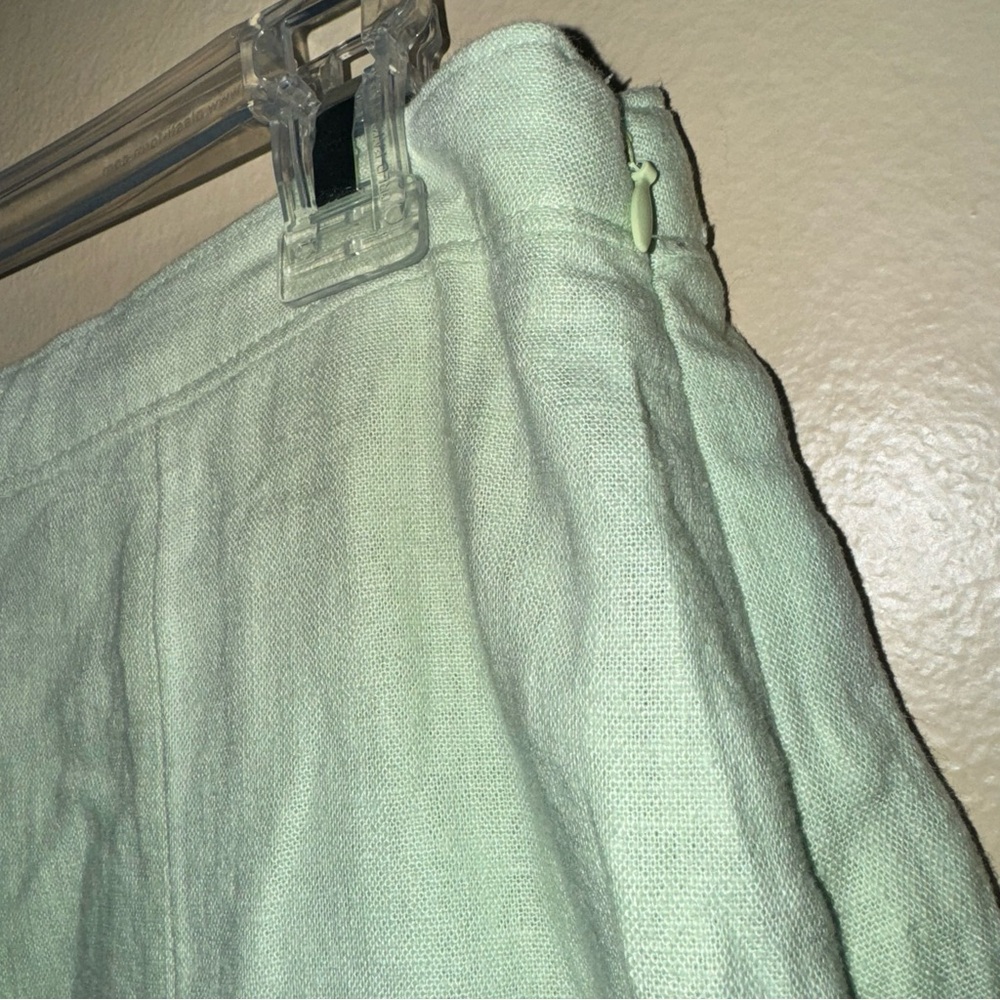 Abercrombie & Fitch Mint Green Linen Blend Mini Skirt Size XL NWT! - Picture 4 of 7